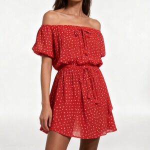 Faithfull the Brand Jardim Dress‎ in Red size 6